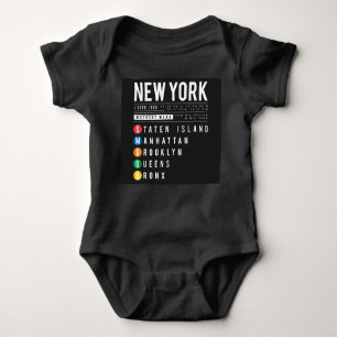 New York 5 Boroughs Baby Bodysuit