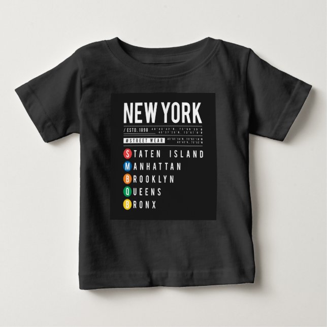 New York 5 Boroughs Baby T-Shirt (Front)