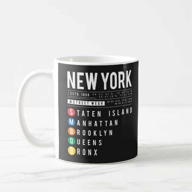 New York 5 Boroughs Coffee Mug (Left)
