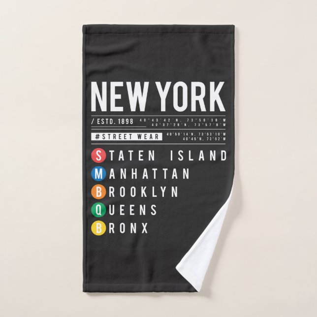 New York 5 Boroughs Hand Towel (Hand Towel)