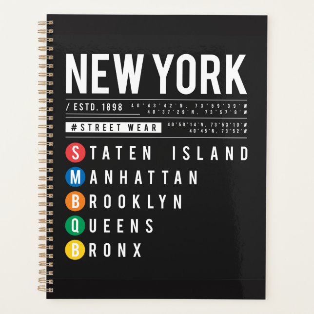 New York 5 Boroughs Planner (Front)