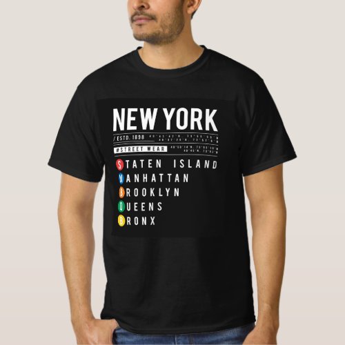 New York 5 Boroughs T_Shirt