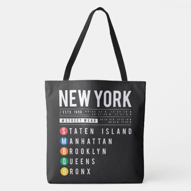 New York 5 Boroughs Tote Bag (Front)