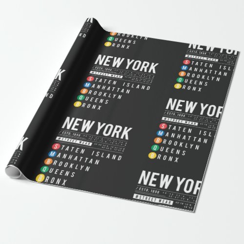 New York 5 Boroughs Wrapping Paper