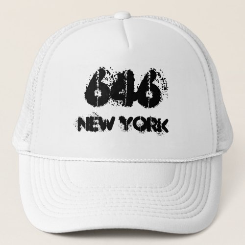 New York 646 area code Trucker Hat