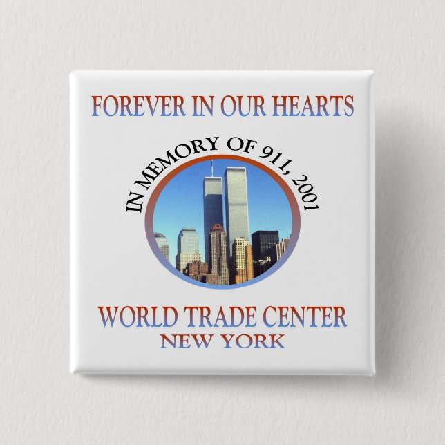 New York 911 Memory Pinback Button (Front)