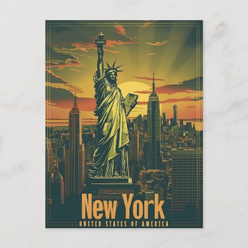 New York _ A Lady Liberty Postcard