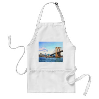 New York Abutment of Brooklyn Bridge Adult Apron