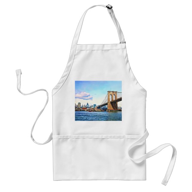 New York Abutment of Brooklyn Bridge Adult Apron (Front)