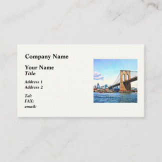 New York Abutment of Brooklyn Bridge Business Card
