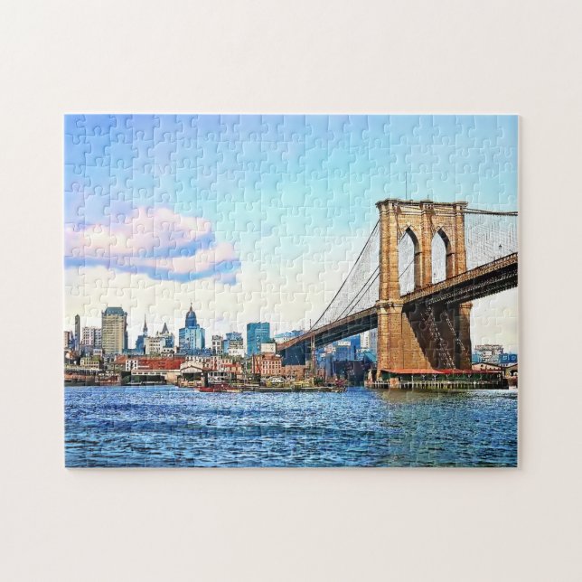 New York Abutment of Brooklyn Bridge Jigsaw Puzzle (Horizontal)