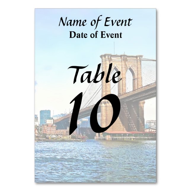 New York Abutment of Brooklyn Bridge Table Number (Back)