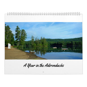 New York Adirondack Mountains 12 Month Calendar