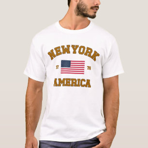 New York America Varsity Unisex Man Woman Clothes T-Shirt