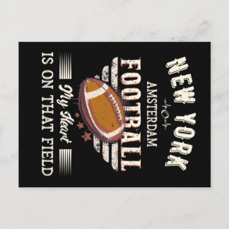New York Amsterdam American Football Postcard