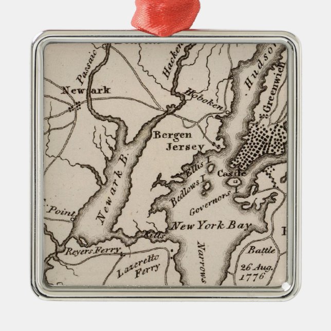 New York and New Jersey Region Metal Ornament (Front)