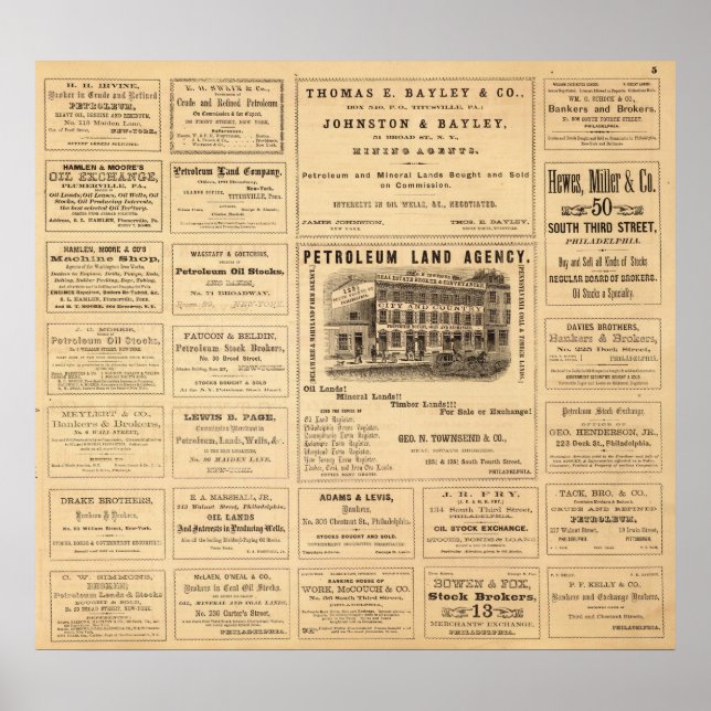 New York and Pennsylvania Oil Advertisements Poster (Front)