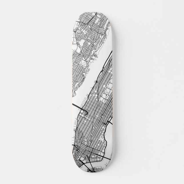 New York | Any City Street Map Skateboard (Front)
