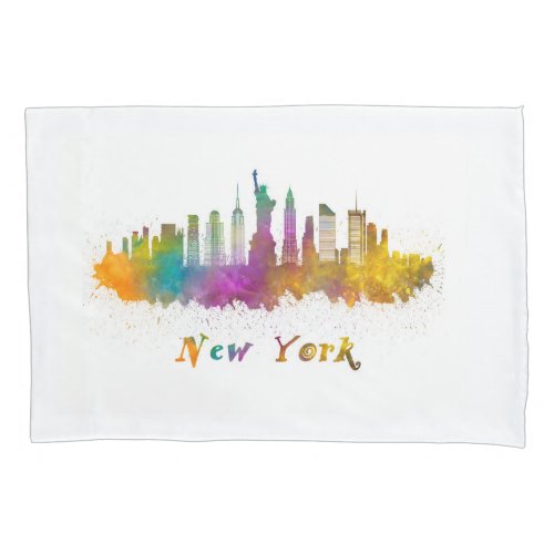 new york aquarela horizon pillow case