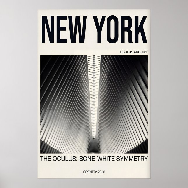 New York Architecture Print Minimalist Symmetry in (Front)