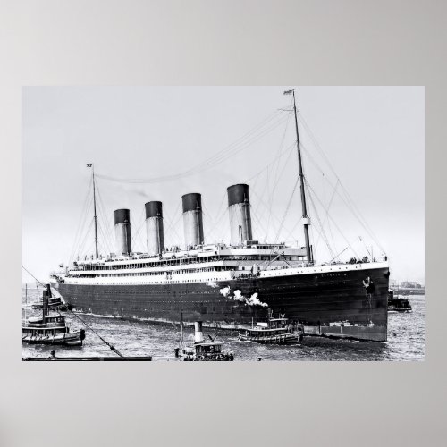 New York Arrival  RMS Olympic Poster