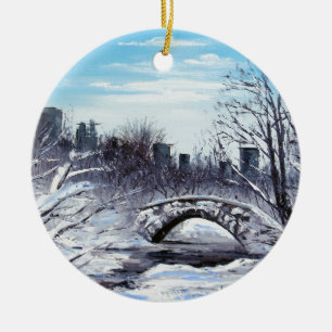 New York Art, Central Park, Landscape Ceramic Ornament