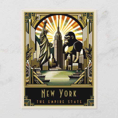 New York  Art Deco Postcard