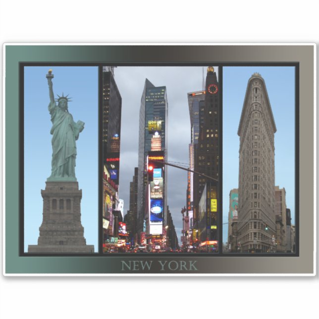 New York Art Sticker Personalized NYC Decals (Front)