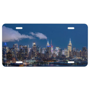 New York at Night License Plate