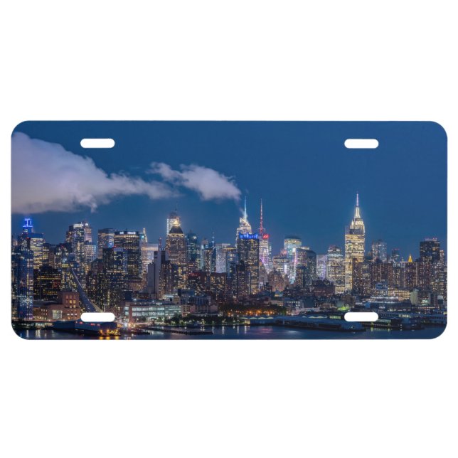 New York at Night License Plate (Front)