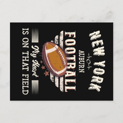 New York Auburn American Football Postcard
