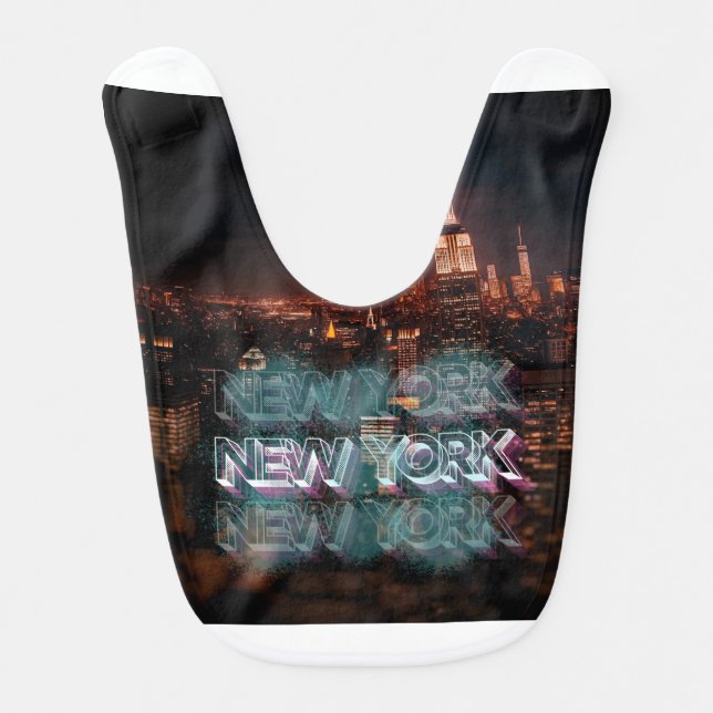 New York bag Baby Bib (Front)