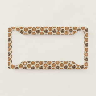 New York Bagels Marble Rye Plain Breakfast Food License Plate Frame