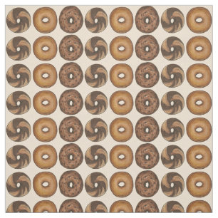 New York Bagels Plain Marble Rye Bagel Food Fabric