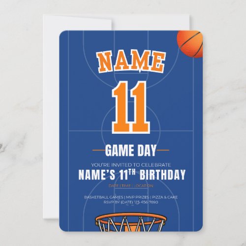 New York Basketball Birthday Party Invitation | Or
