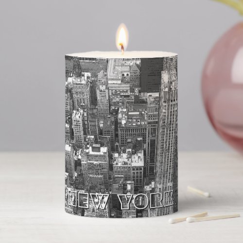 New York Bath Souvenirs Cityscape Bathroom Set Pillar Candle