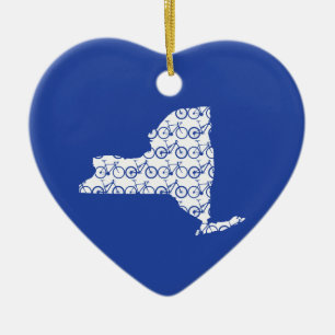 New York Bike Ceramic Ornament