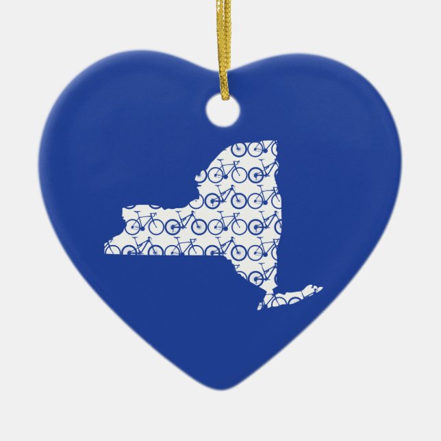 New York Bike Ceramic Ornament (Front)