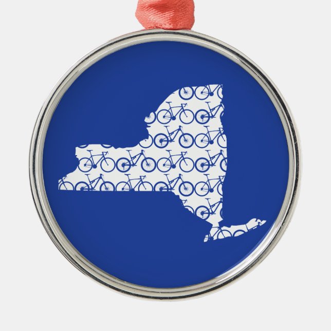 New York Bike Metal Ornament (Front)