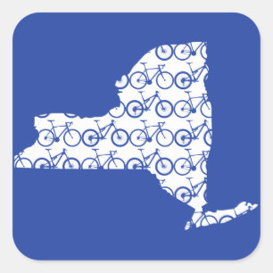 New York Bike Square Sticker