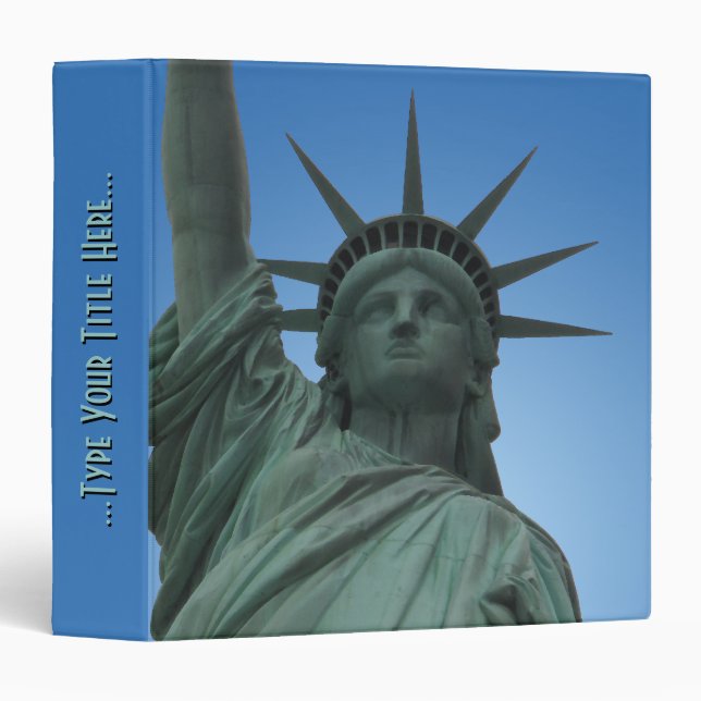 New York Binder Statue of Liberty Souvenir Binder (Front/Spine)