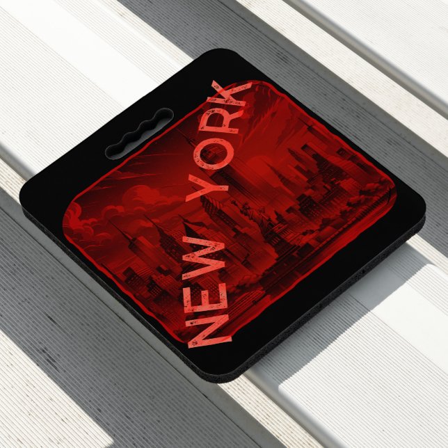 New York Black Red Stadium  Seat Cushion (In Situ)