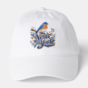 New York Bluebird State Bird Floral Hat