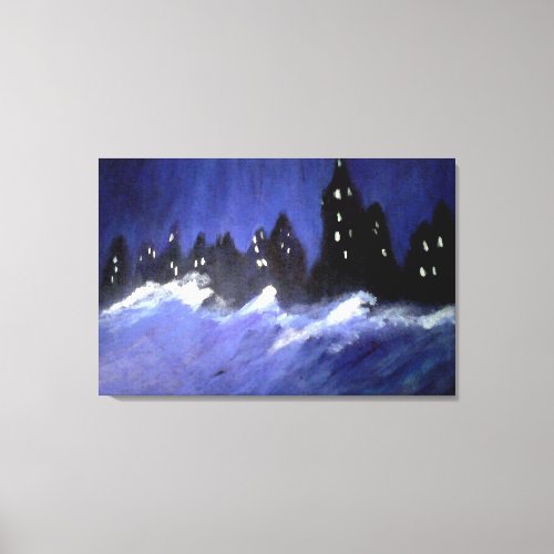 New York Blues Stretched Canvas Print