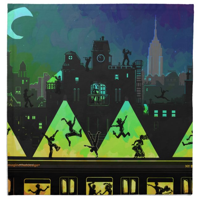 New York Boogie Nights Cloth Napkin (Front)