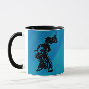 New York Boogie Nights Drum Blue Mug