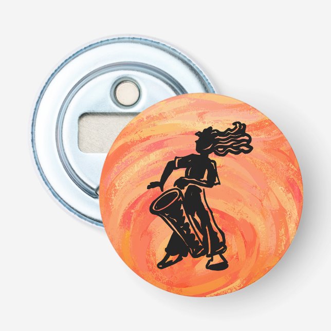 New York Boogie Nights Drum Orange Bottle Opener (Front)