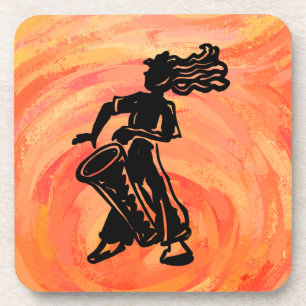 New York Boogie Nights Drum Orange Drink Coaster