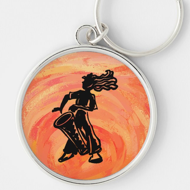 New York Boogie Nights Drum Orange Keychain (Front)
