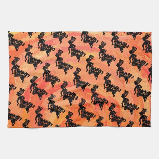 New York Boogie Nights Drum Orange Towel (Horizontal)